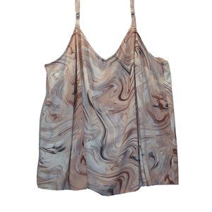Torrid Sophie Light Pink Marble Charmeuse Swing Cami Fabulous Top 4X Size 26